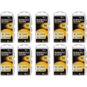 Multipack de piles pour aides auditives Duracell 10 (10 x blister 6)