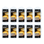 Multipack de piles pour aides auditives Duracell 312 (10 x blister 6)