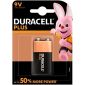 Duracell Plus Power Duralock Alkaline 9v/6LR61 blister 1