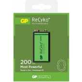 GP Recyko Rechargeable NimH 9V 200mah blister 1