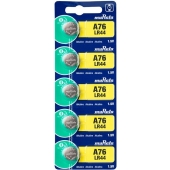 Murata G13 / AG13 / L1154 / LR44 / 157 / A76 Alkaline - Plaquette 5