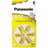 Panasonic PR10 pile pour prothèses auditives Zinc Air 6 pièces