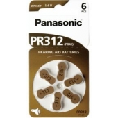 Panasonic PR312 pile pour prothèses auditives Zinc Air 6 pièces
