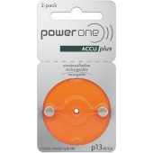 Piles rechargeables pour aides auditives Power One P13 (Orange)