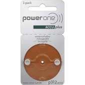 Piles rechargeables pour aides auditives Power One P312 (Marron)