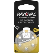 Pile pour appareils auditifs Rayovac Acoustic P10