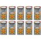 Multipack de piles pour aides auditives Rayovac Extra 13 (10 x blister 6)