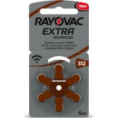 Pile pour appareils auditifs Rayovac Extra 312